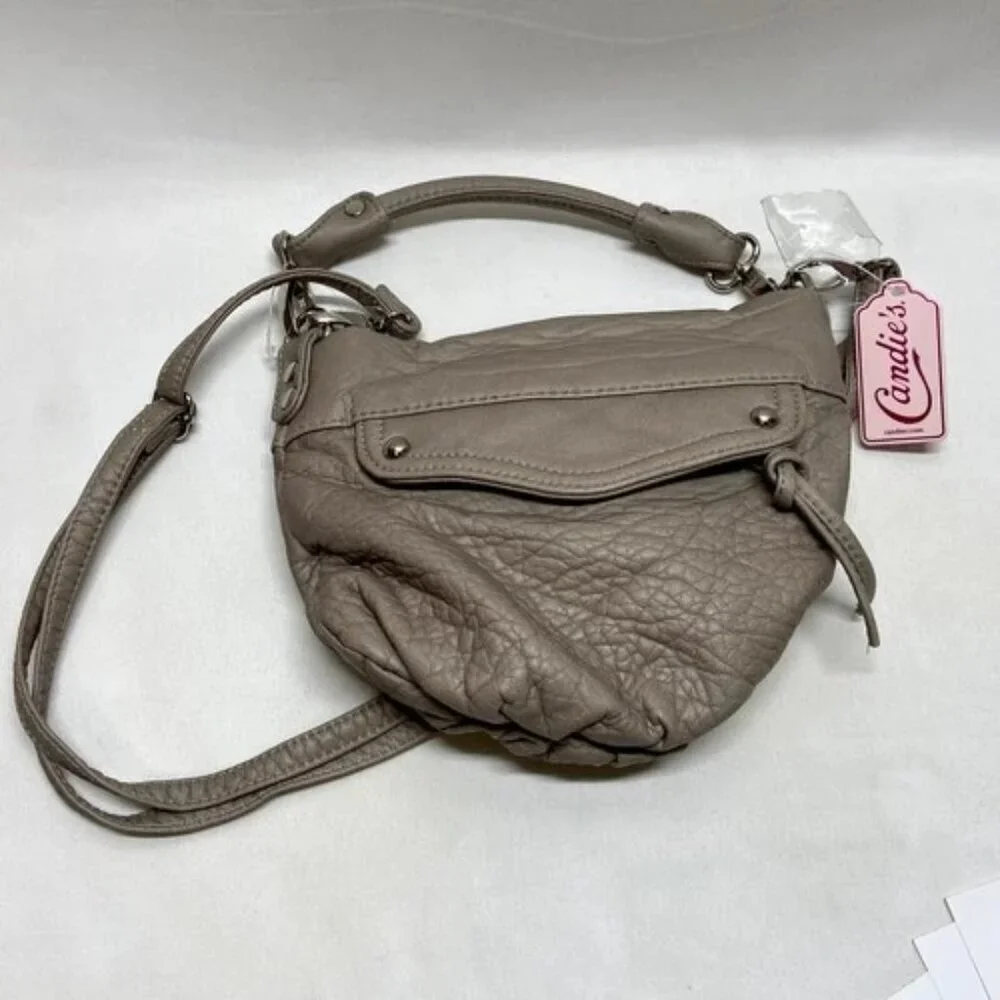 Candies Hand Bag‎ Shoulderbag Purse Grey Leather Khol's NWT